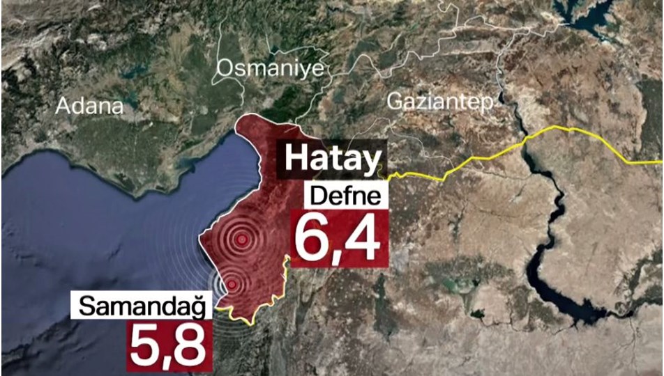 Hatay'da art arda depremler: 6 can kaybı, 294 yaralı