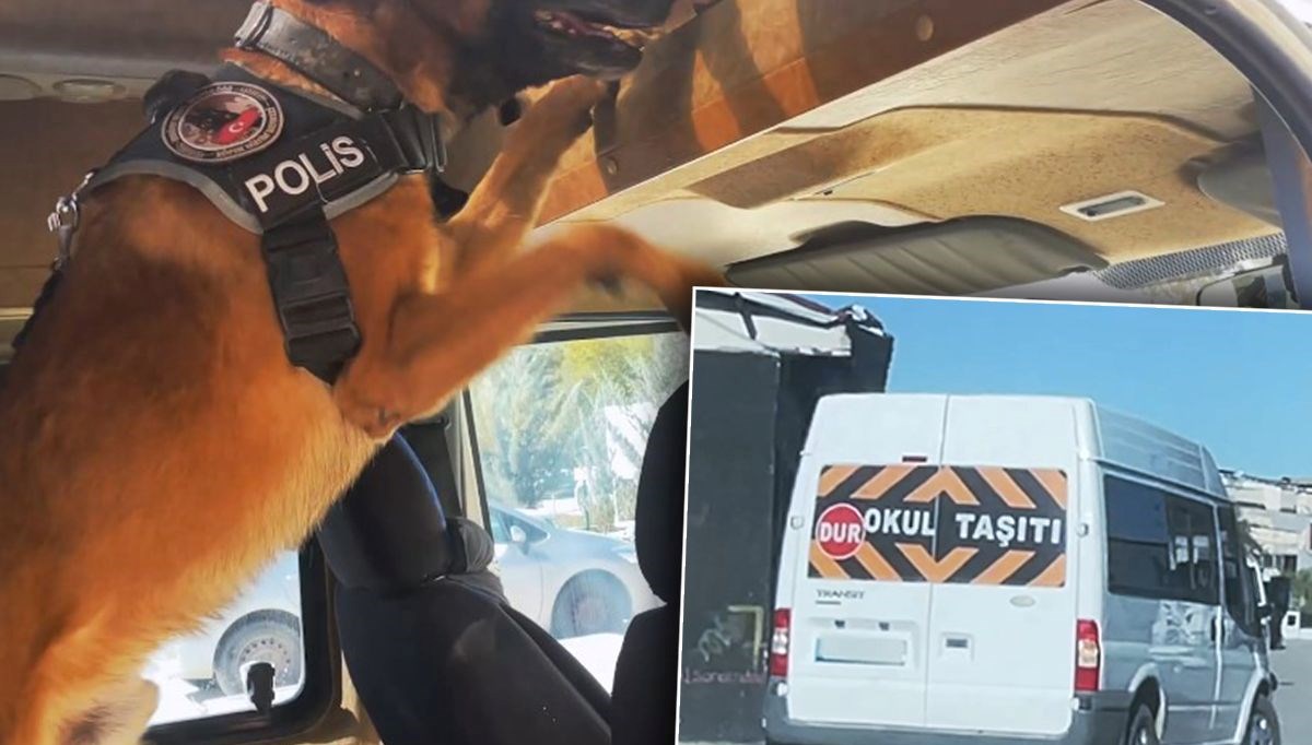 Okul servisinde uyuşturucu bulundu