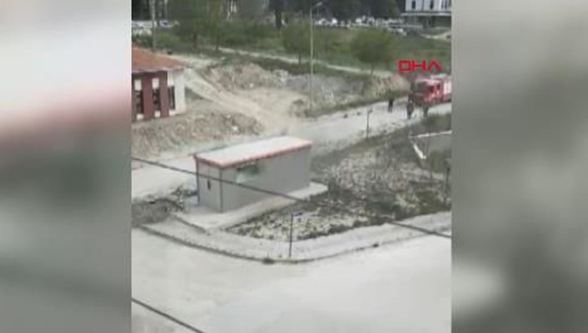 Burdur'da elektrik trafosunda yangın Burdur'da elektrik trafosunda yangın