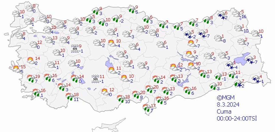 Mart'ta kış geri dönüyor! Yeni hafta soğuk geçecek (2 ilde turuncu, 14 ilde sarı kodlu uyarı) - 5