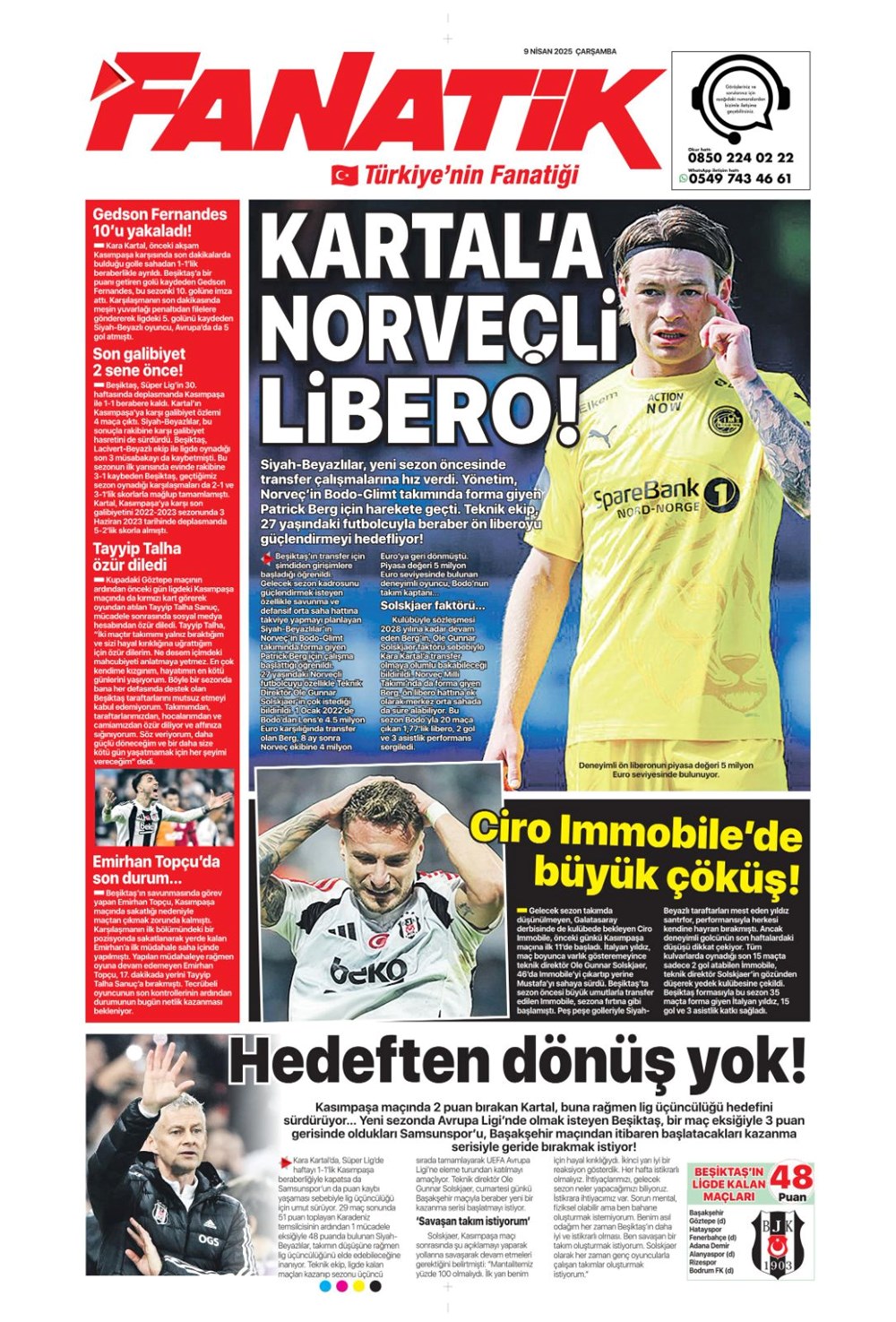 "Kevin De Bruyne derbisi" (9 Nisan 2025 spor manşetleri) - 8