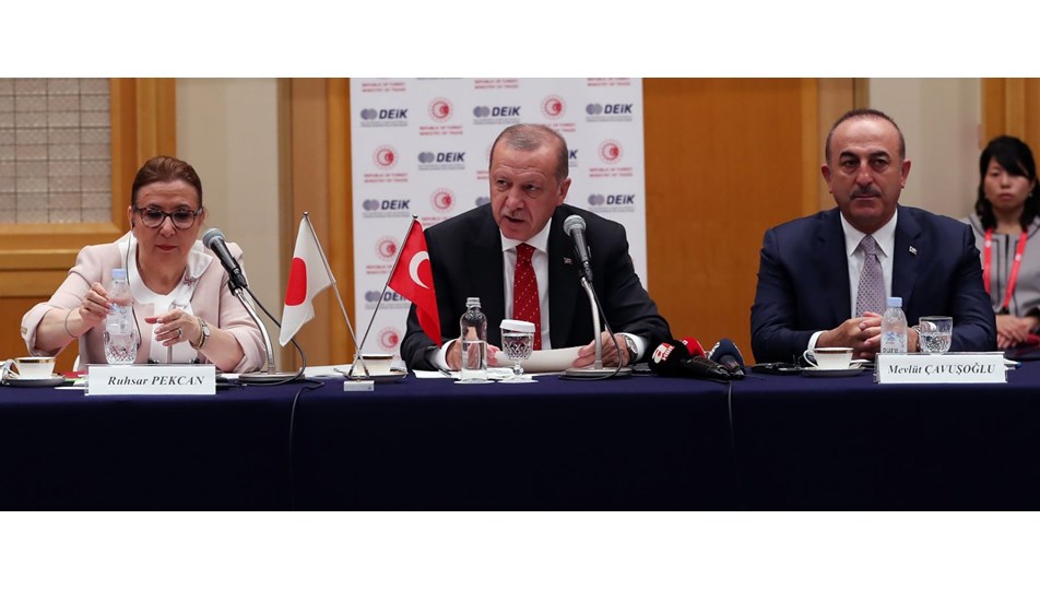 Cumhurbaşkanı Erdoğan Japon iş adamlarıyla buluştu