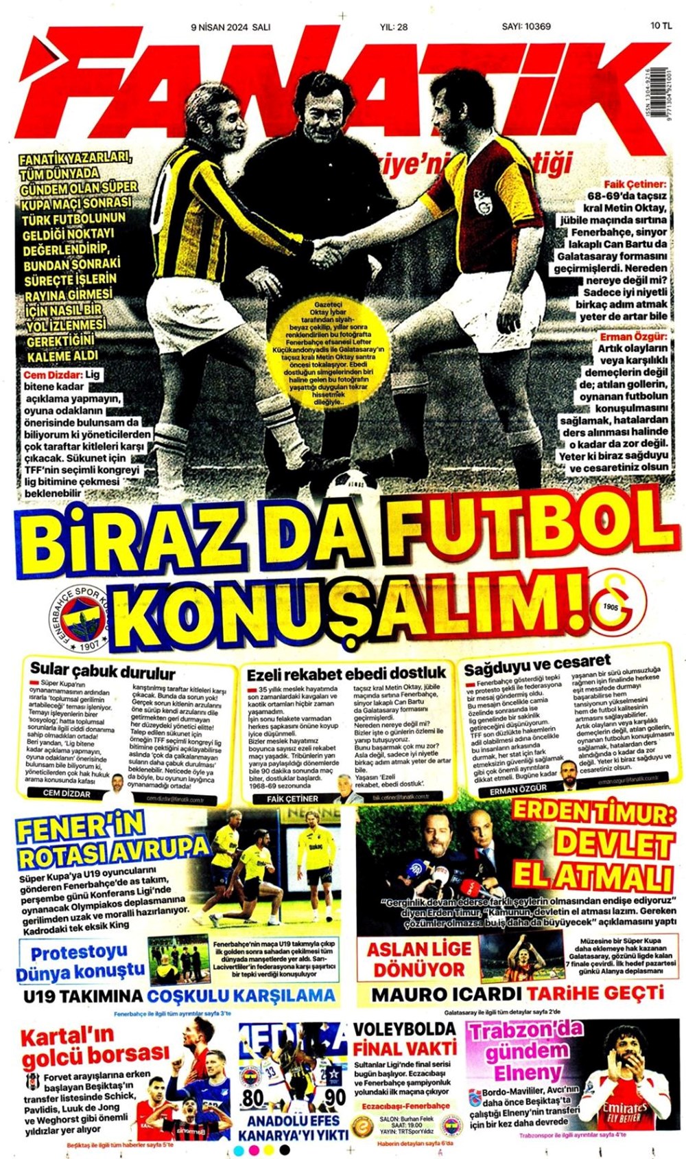 "Biraz da futbol konuşalım" (9 Nisan 2024 spor manşetleri) - 1
