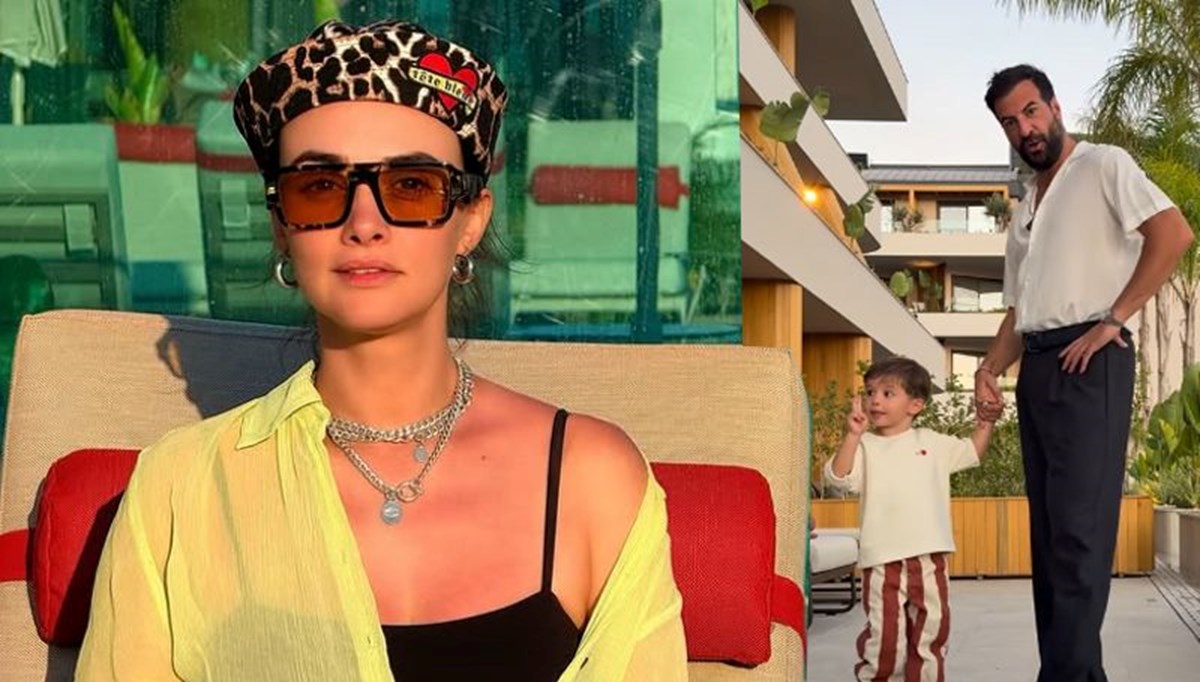 Hande Soral ile oğlu Ali'den tatil pozu
