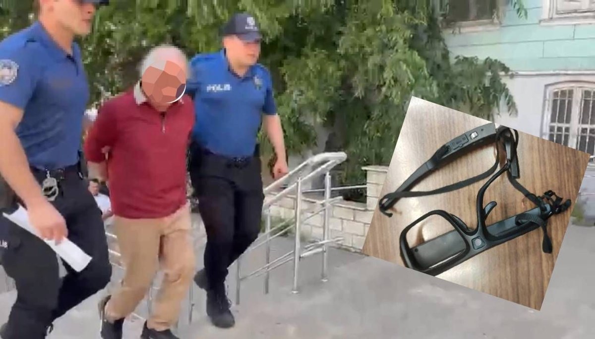 Kadınları kaydederken yakalandı