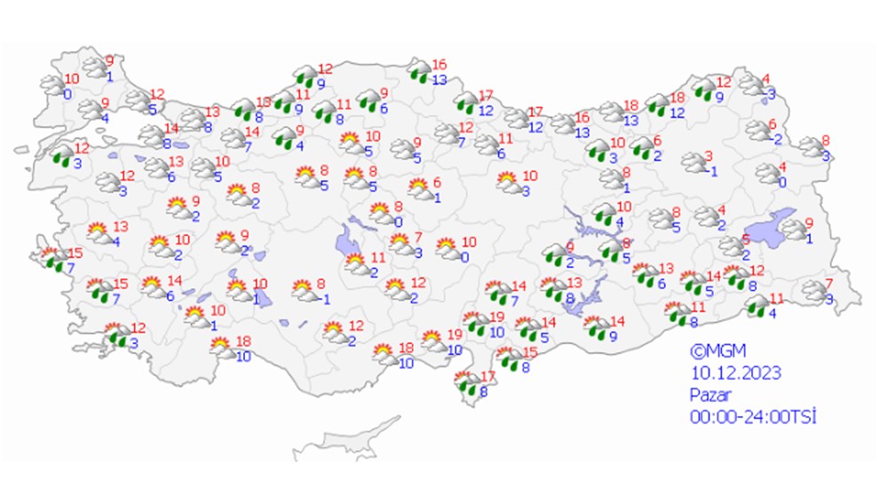 36 il için sarı ve turuncu kodlu uyarı (Bugün hava nasıl olacak?) - 14