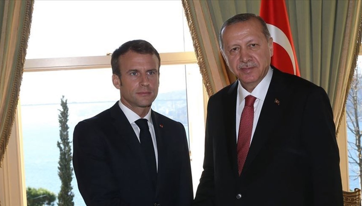 SON DAKİKA: Cumhurbaşkanı Erdoğan, Macron ile görüştü