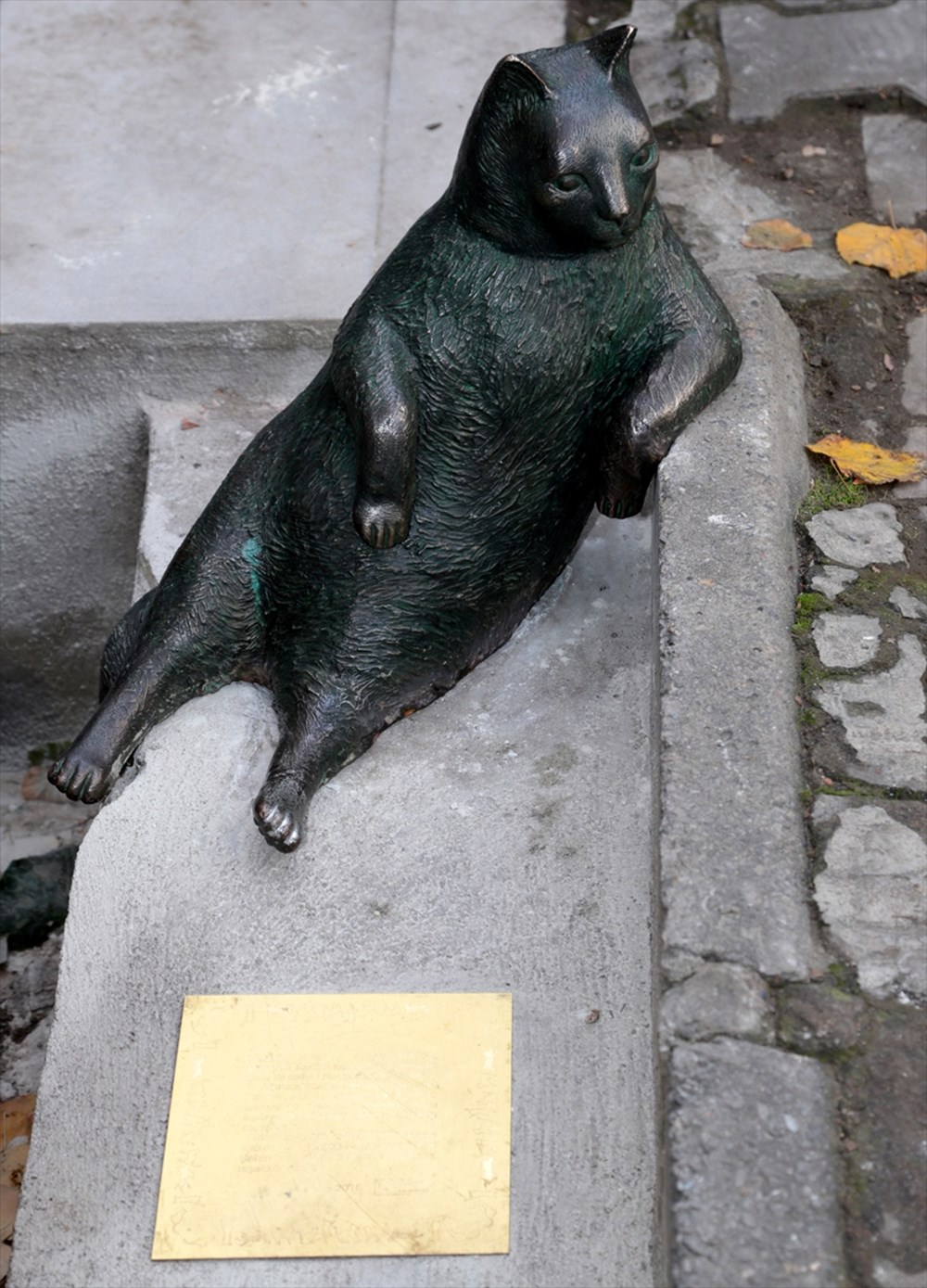 Kadıköy�deki kedi Tombili�nin heykeli yeniden yerine konuldu NTV