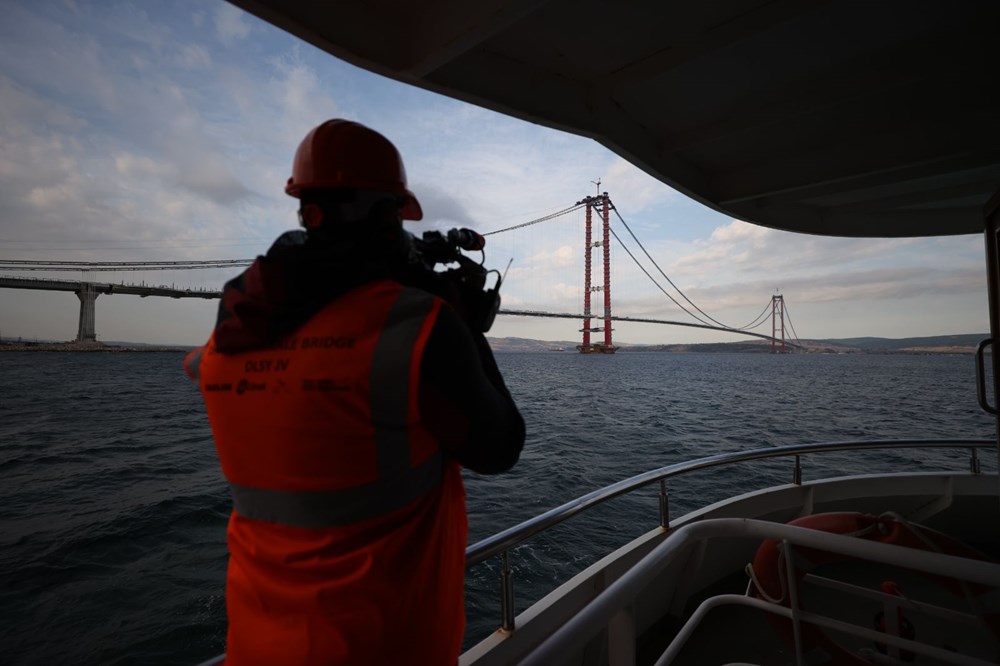 1915 Çanakkale Köprüsü 318 metre yükseklikten görüntülendi - 2