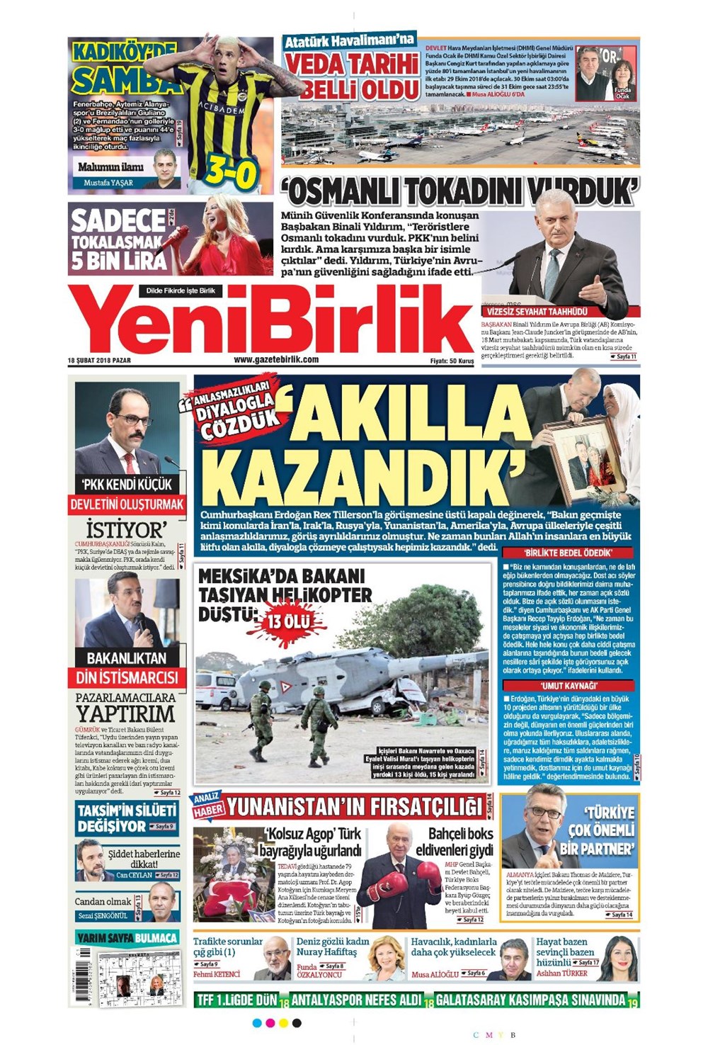 Günlük gazete manşetleri 18022018 Son Dakika Türkiye Haberleri