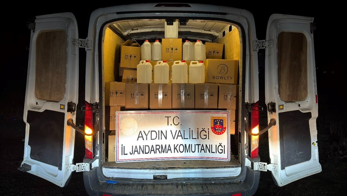 Aydın'da 1,6 ton etil alkol geçirildi