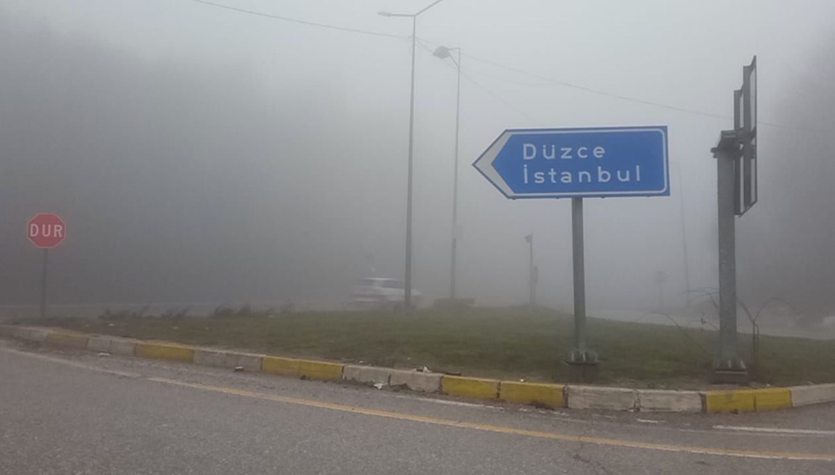 Bolu Dağı'nda sis, görüş mesafesini düşürdü