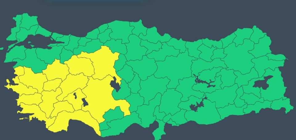 Meteoroloji 14 kenti "sarı" kodla uyardı - 1