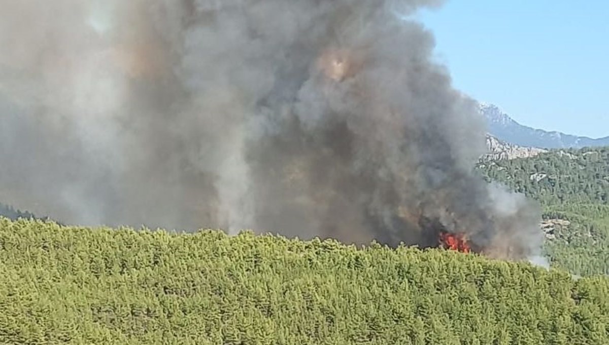 Antalya'da korkutan orman yangını