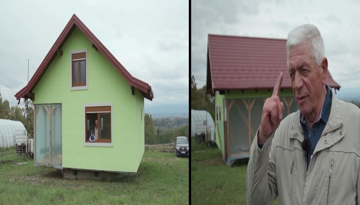 Eşini mutlu etmek için dönen ev inşa etti