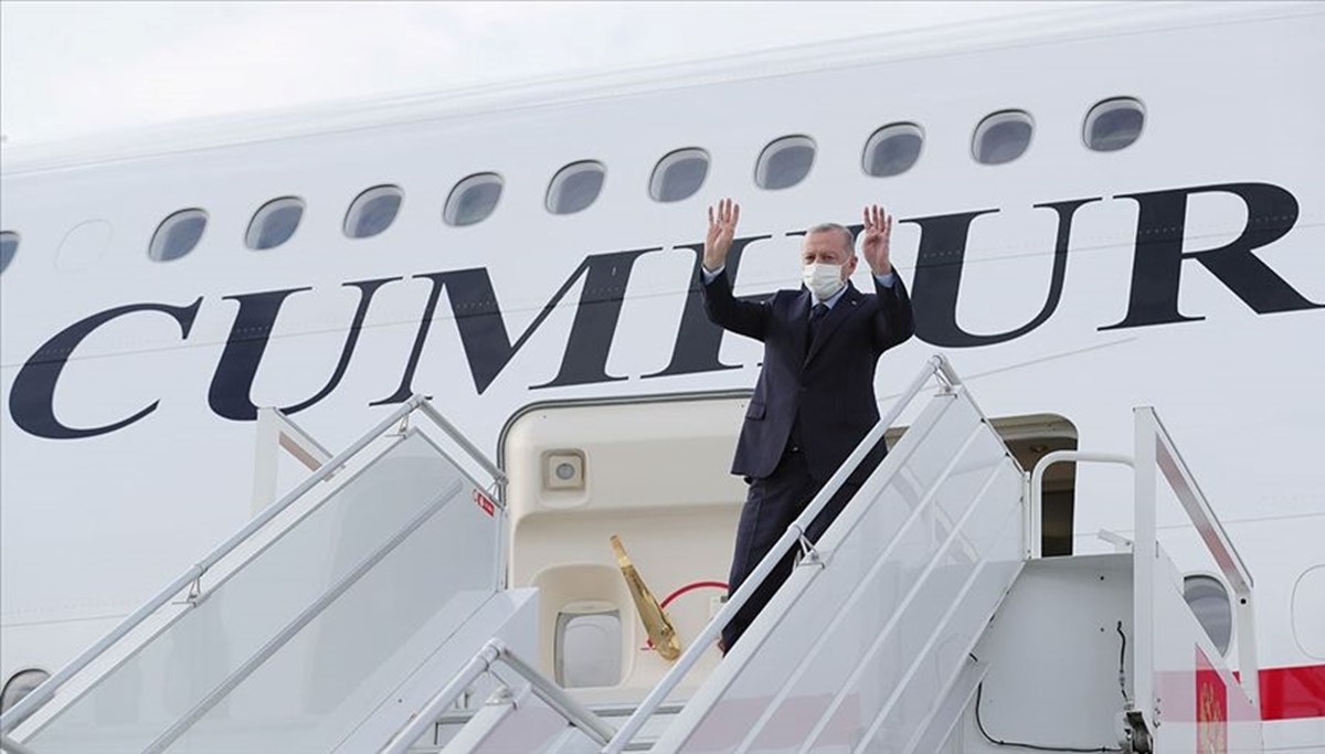 Cumhurbaşkanı Erdoğan Türkmenistan'a gitti