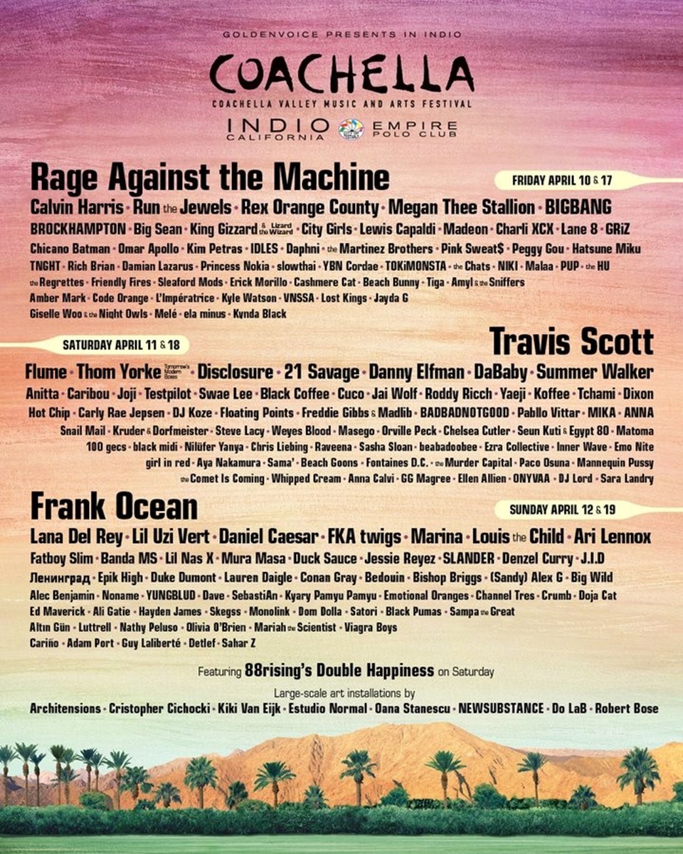 2020 Coachella Müzik ve Sanat Festivali’nin programı belli oldu - 4