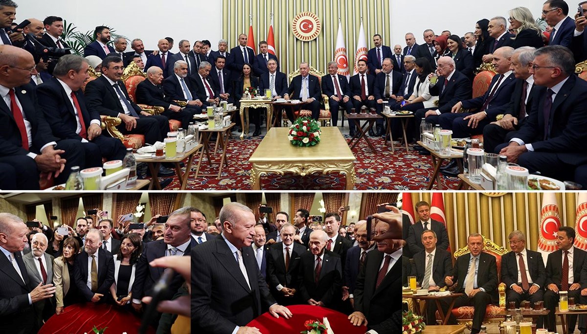 Meclis'te yeni yasama yılı resepsiyonu: Devletin zirvesi bir araya geldi