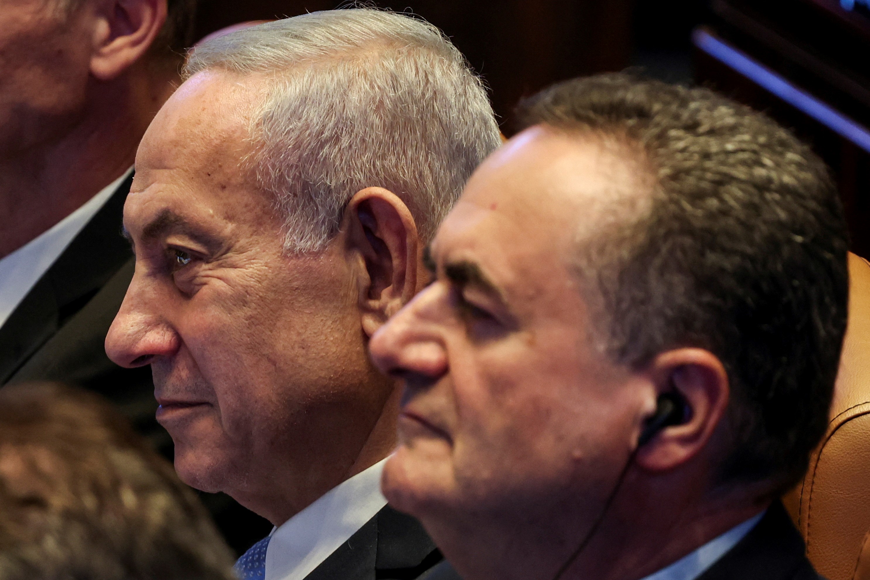 İsrail Başbakanı Binyamin Netanyahu ve Savunma Bakanı Israel Katz.