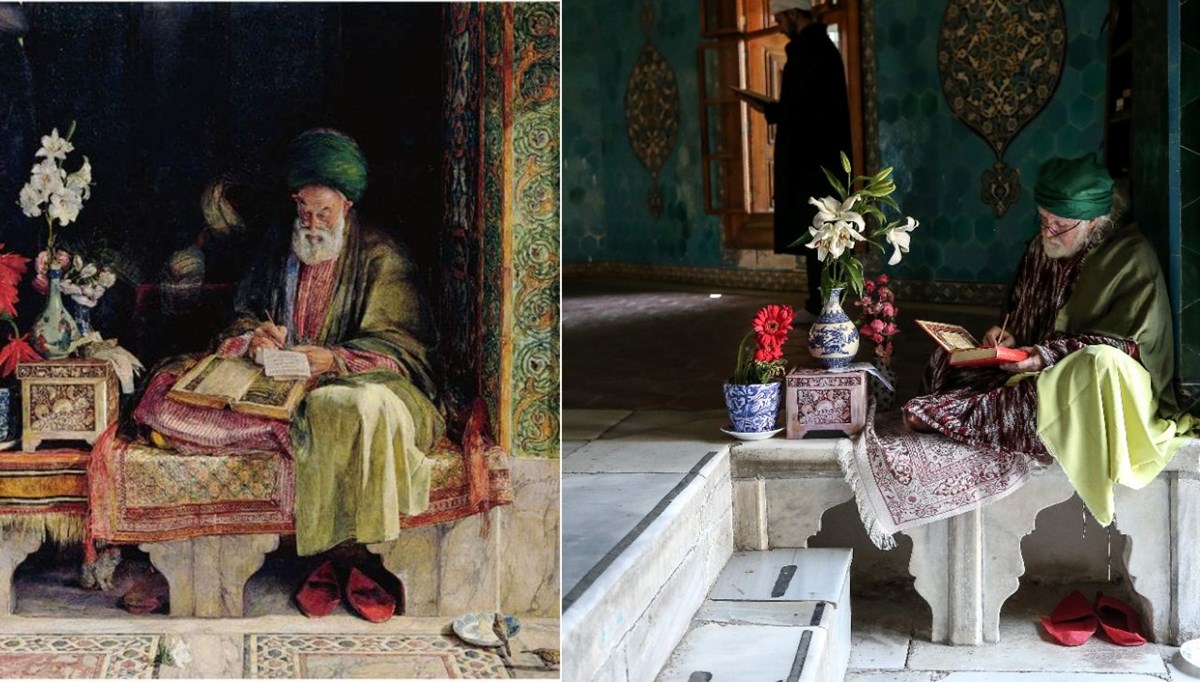 İngiliz ressam Lewis'in Yeşil Türbe'deki tablosunu 153 yıl sonra aynı yerde fotoğrafladı