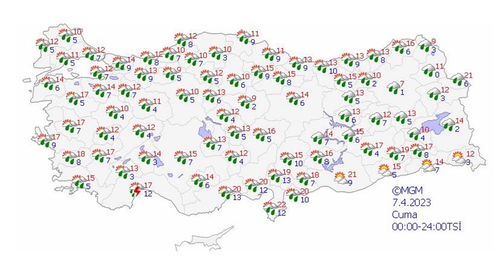 60 il için sarı ve turuncu kodlu uyarı (Bu hafta hava nasıl olacak?) - 11