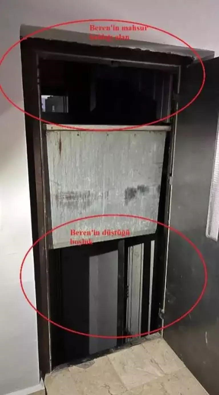 Olayın yaşandığı asansör