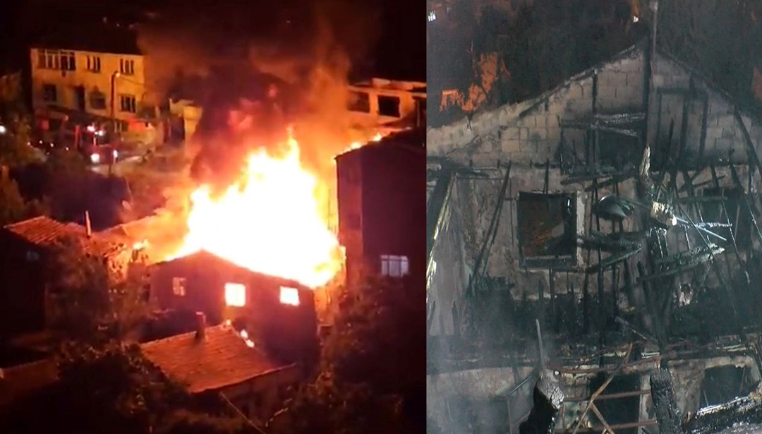 İstanbul'da gecekondu yangını: 4 ev kül oldu
