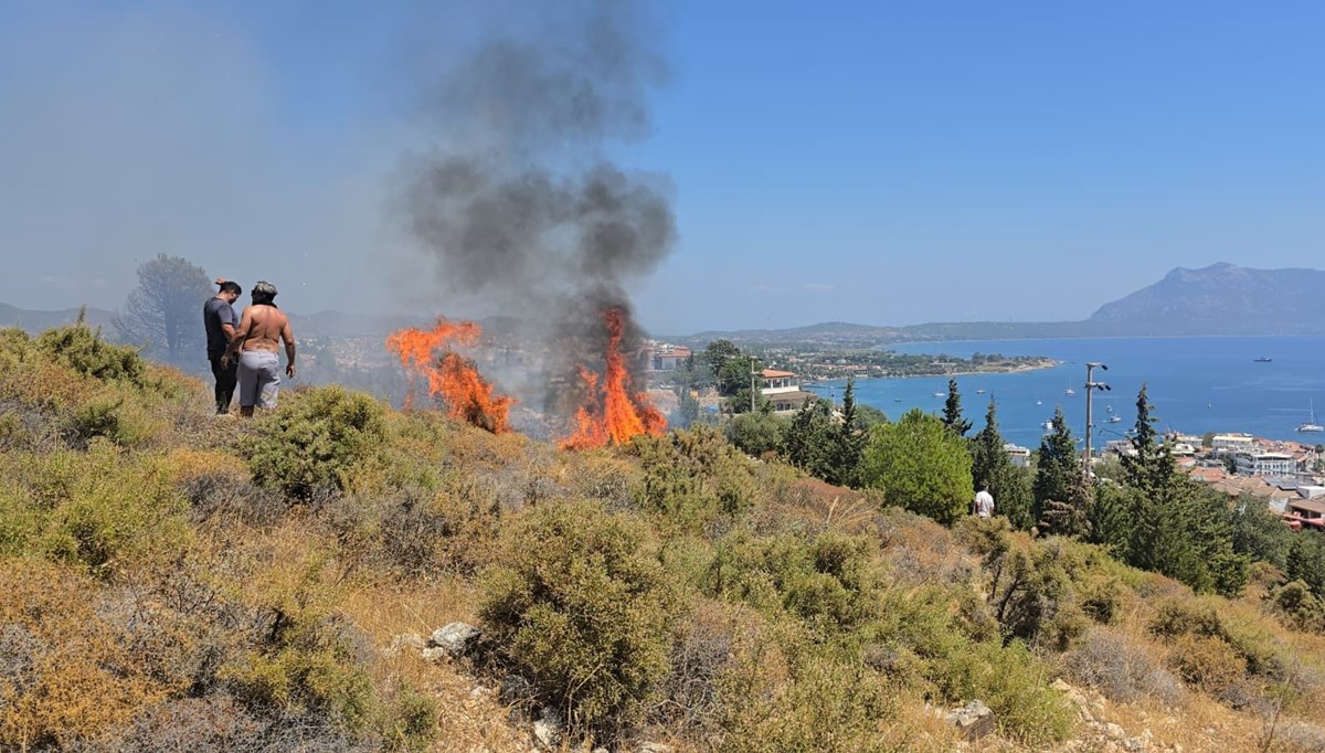 Muğla'da makilik alanda yangın Muğla'da makilik alanda yangın