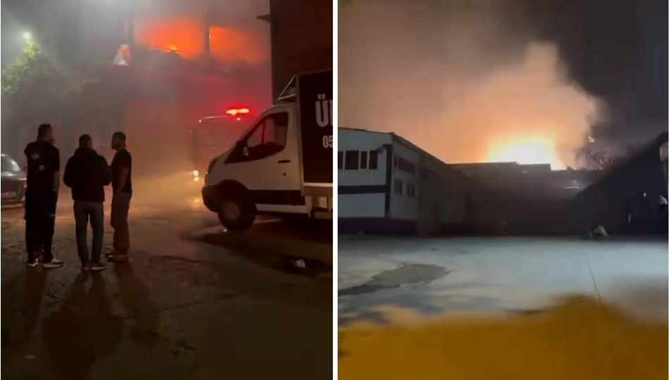 Zeytinburnu'nda sanayi sitesinde yangın