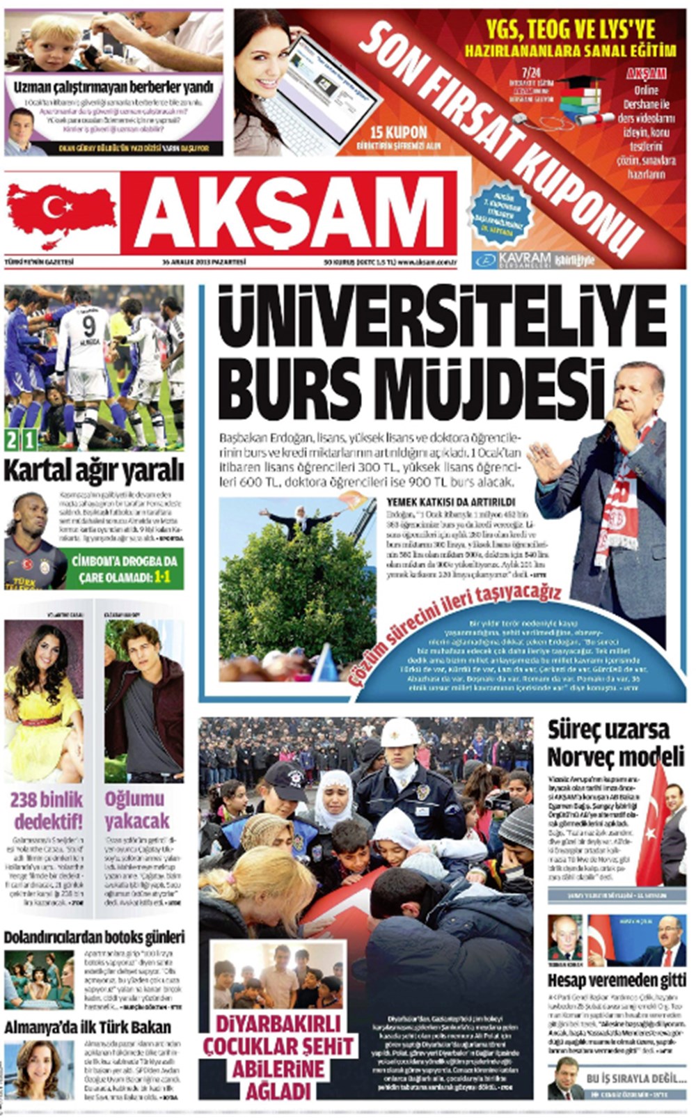 Günün manşetleri-16.12.2013 - 1