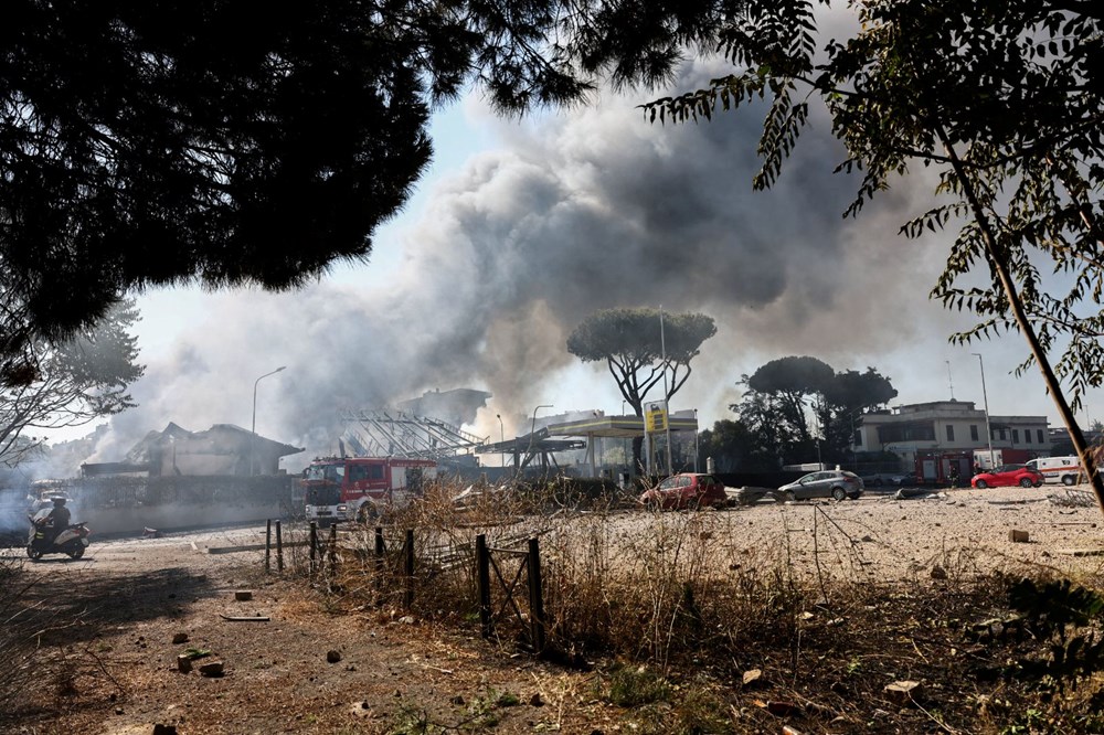 Benzin istasyonunda büyük patlama! Roma'da çok sayıda yaralı var - 3