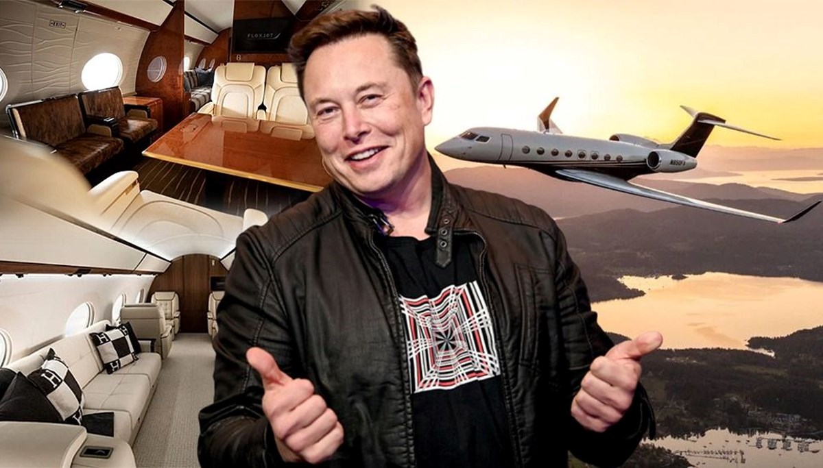 Elon Musk'ın 70 milyon dolarlık özel jetinden fotoğraflar: Mütevazi hayatındaki tek istisna