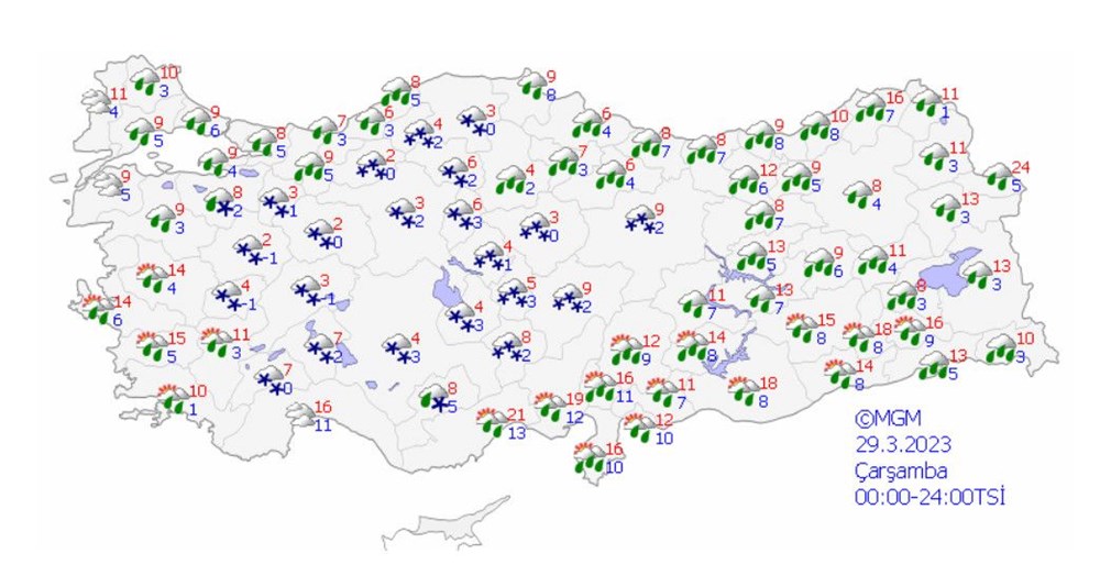 54 il için sarı kodlu uyarı (Meteoroloji'den haftalık hava durumu raporu) - 7