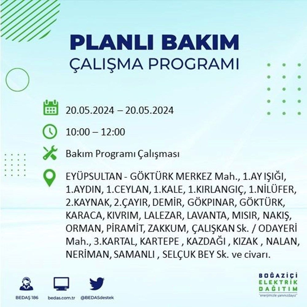 تركيا اليوم انقطاع التيار الكهربائي عن 23 منطقة بإسطنبول غداً الأحد انقطاع التيار الكهربائي عن 23 منطقة بإسطنبول: متى تعود الكهرباء؟ (20 مايو برنامج انقطاع BEDAŞ) - 33