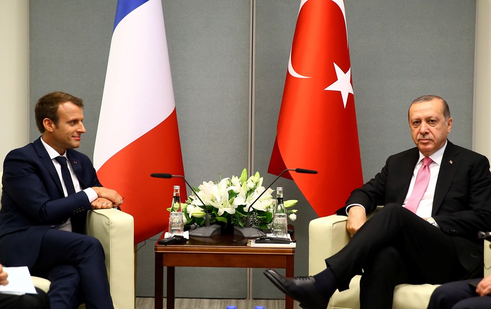 Cumhurbaşkanı Erdoğan Fransa Cumhurbaşkanı Macron ile görüştü - 1