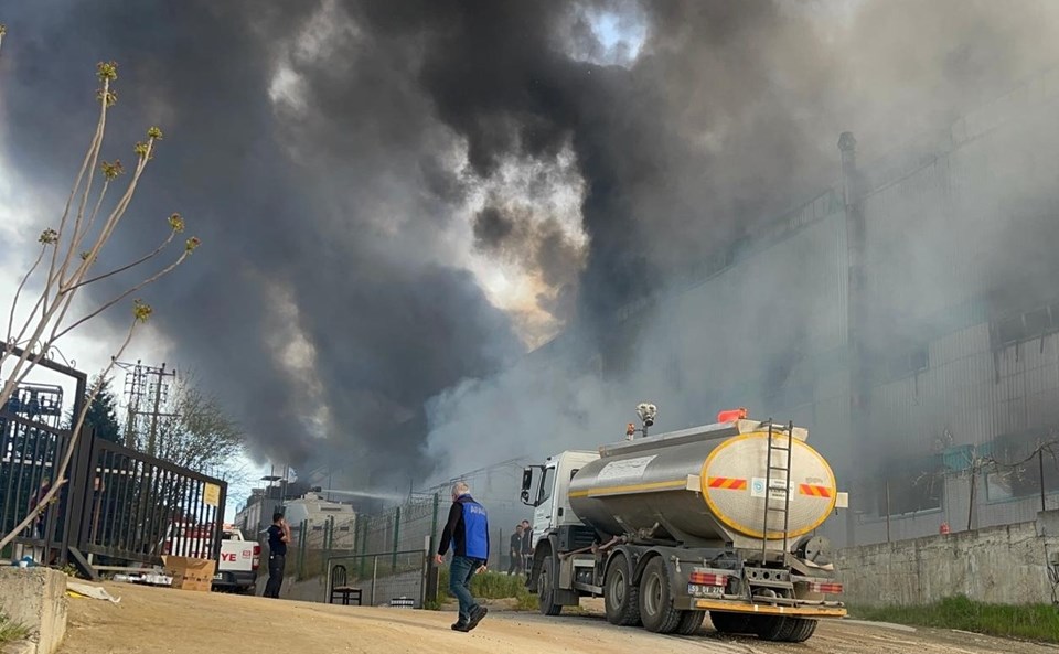 Tekirdağ'da fabrika yangını - 1