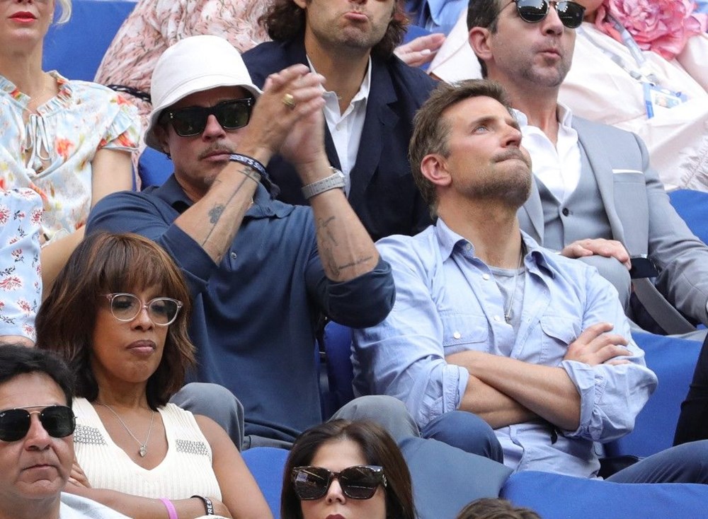 Brad Pitt ve Bradley Cooper tenis maçında - 3