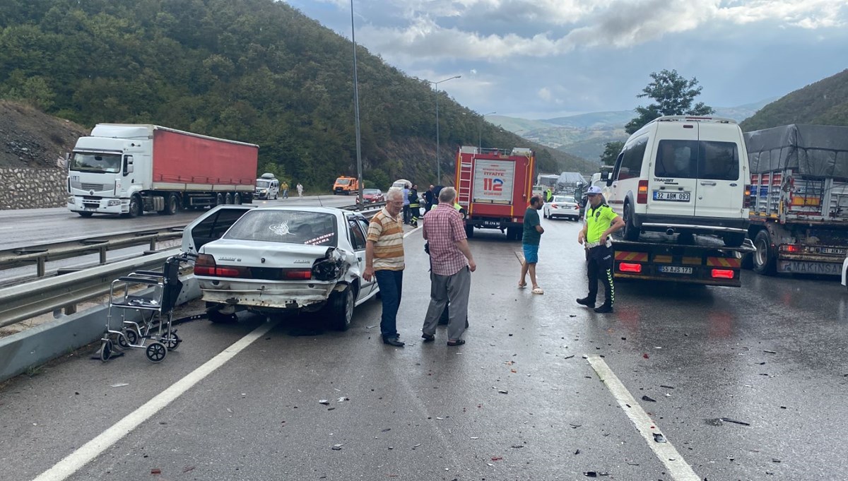 Samsun’da zincirleme kaza: 1’i ağır, 5 yaralı