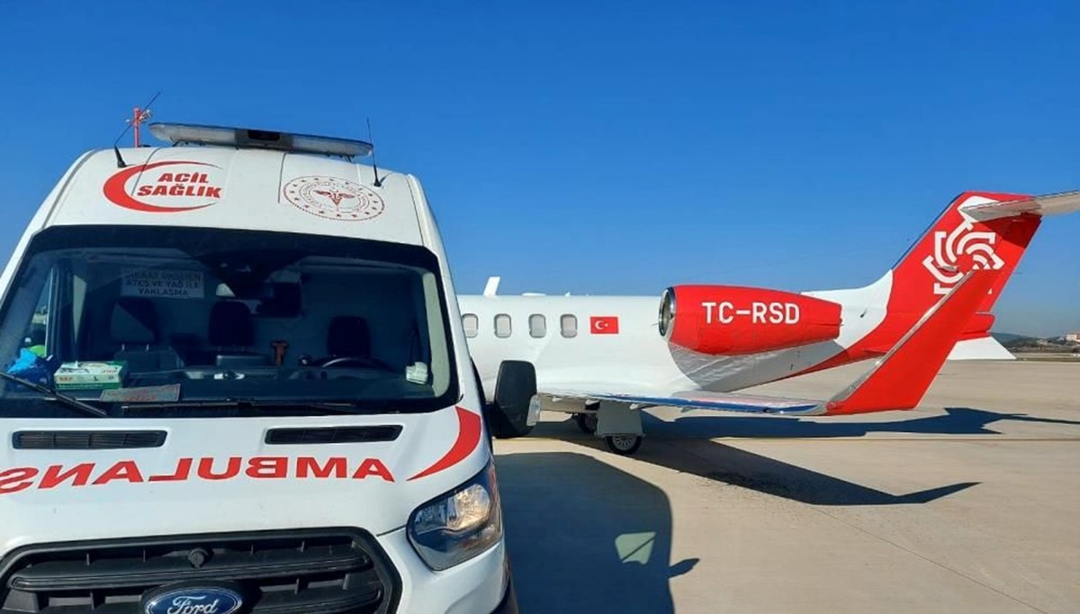 Ambulans uçak 10 günlük bebek için havalandı