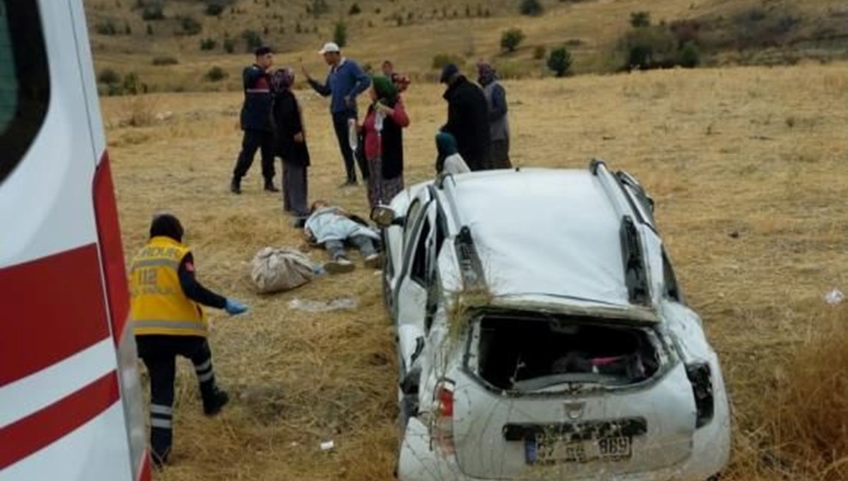 Yola fırlayan domuz kazaya neden oldu: 1 ölü, 4 yaralı