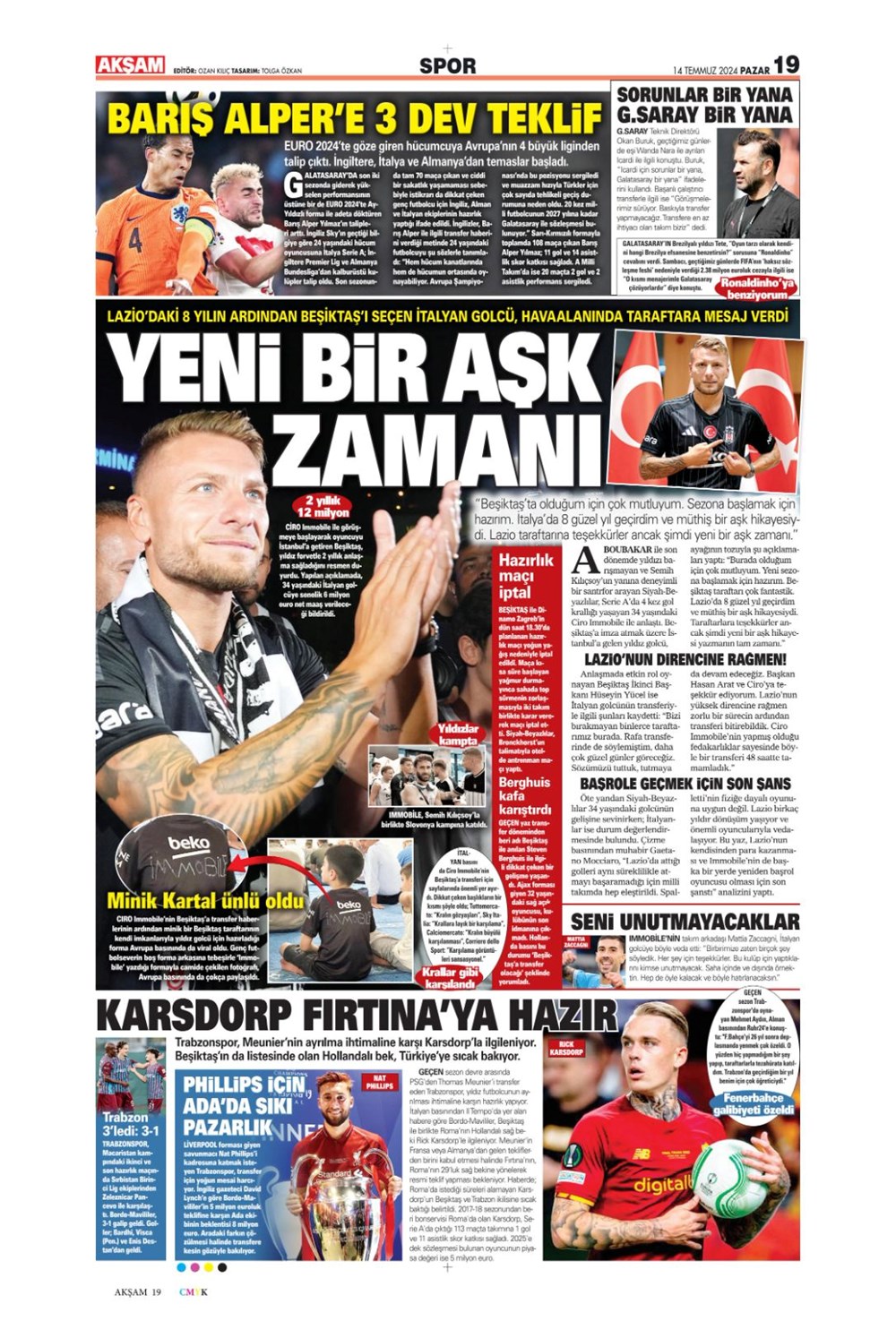 "Devlerle yarışa girdi: Hedef Felix" (14 Temmuz 2024 spor manşetleri) - 3