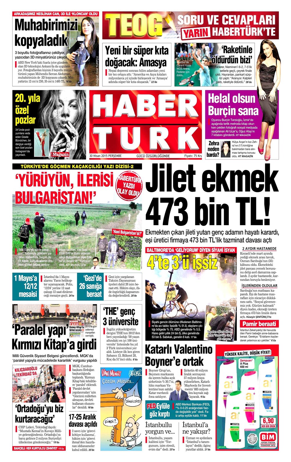 Habertürk gazetesi. Haber.