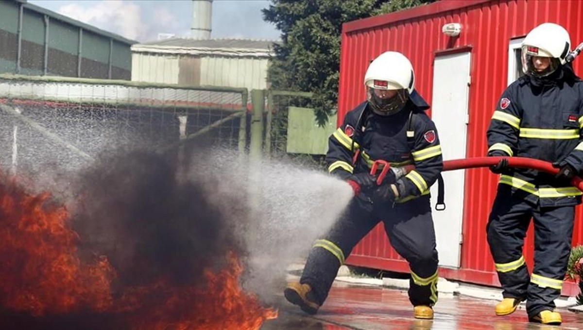 Halı yıkama atölyesinde yangın