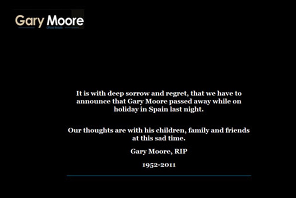 Efsane gitarist Gary Moore ölü bulundu  - 1