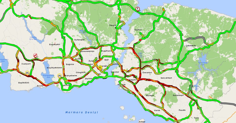 Kısıtlama sonrası İstanbul'da trafik yoğunluğu - 1