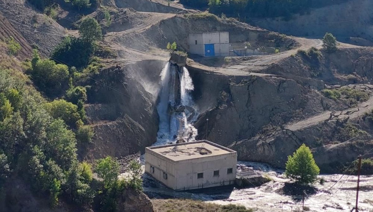 Amasya'da HES alanında heyelan