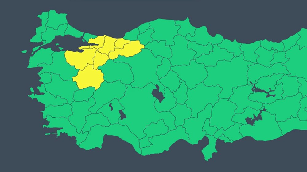8 kent için sarı kodlu uyarı - 3