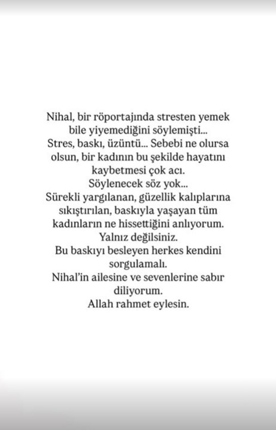 Hadise'den Nihal Candan paylaşımı: "Yalnız değilsiniz" - 1