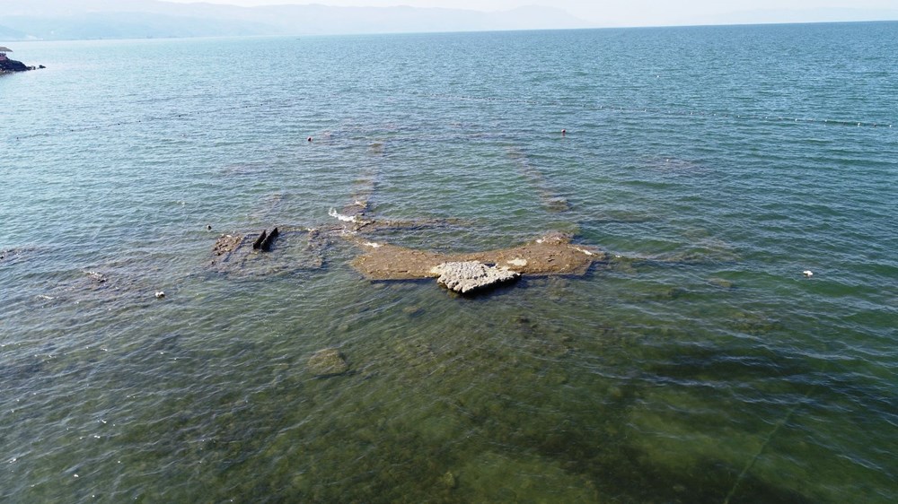 Sular çekilince 2 bin yıllık bazilikanın bir kısmı gün yüzüne çıktı - 5