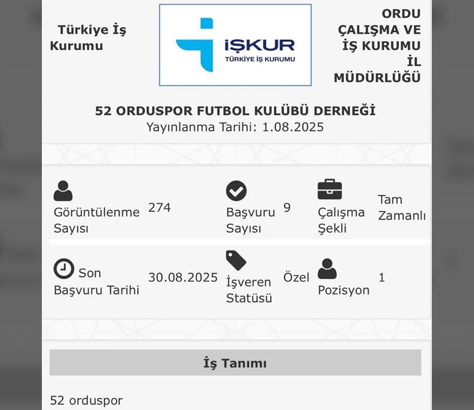 İŞKUR'dan futbolcu ilanı verdiler, 9 başvuru geldi: 3. Lig kulübünden ilginç hareket! - 1